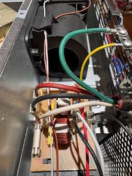 Internal wiring, transformer and cooling fan of a built-in appliance